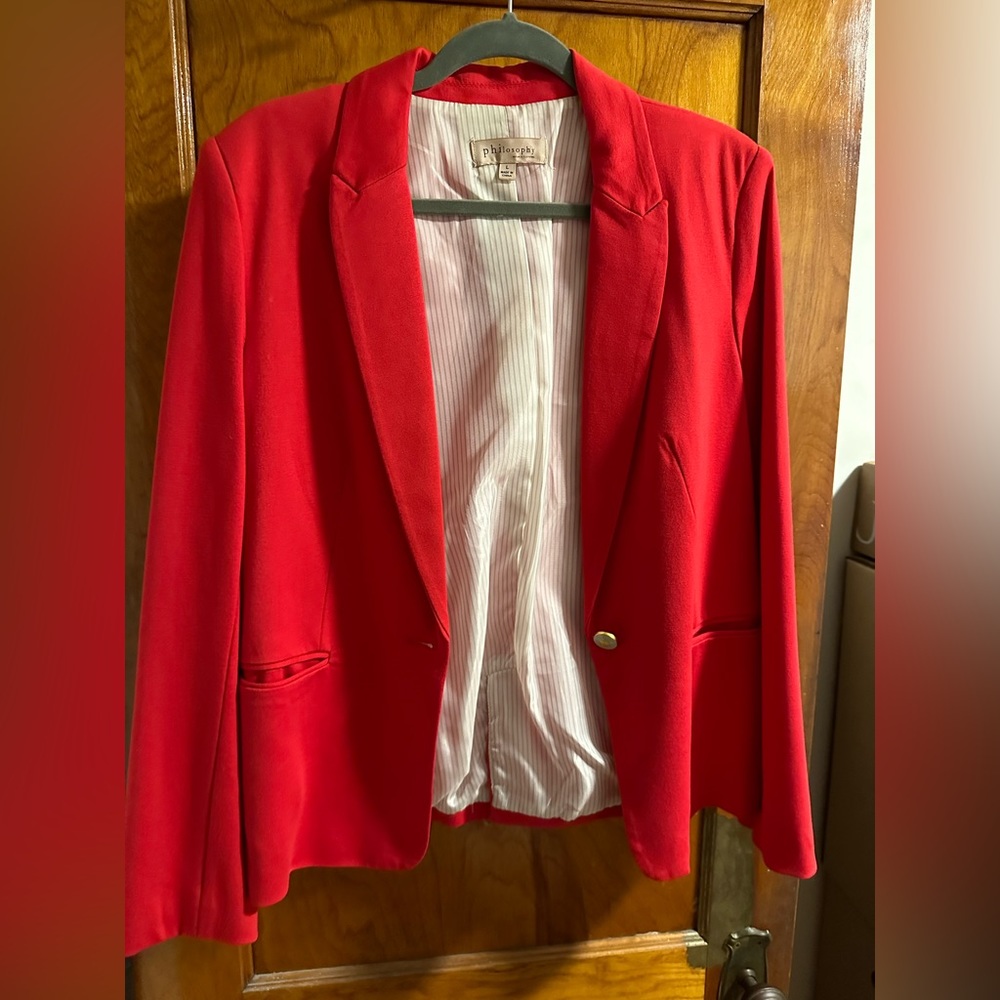Philosophy Red Blazer L